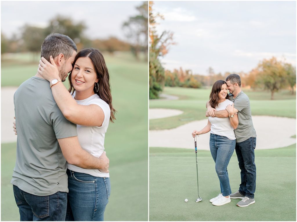 golf engagement photos